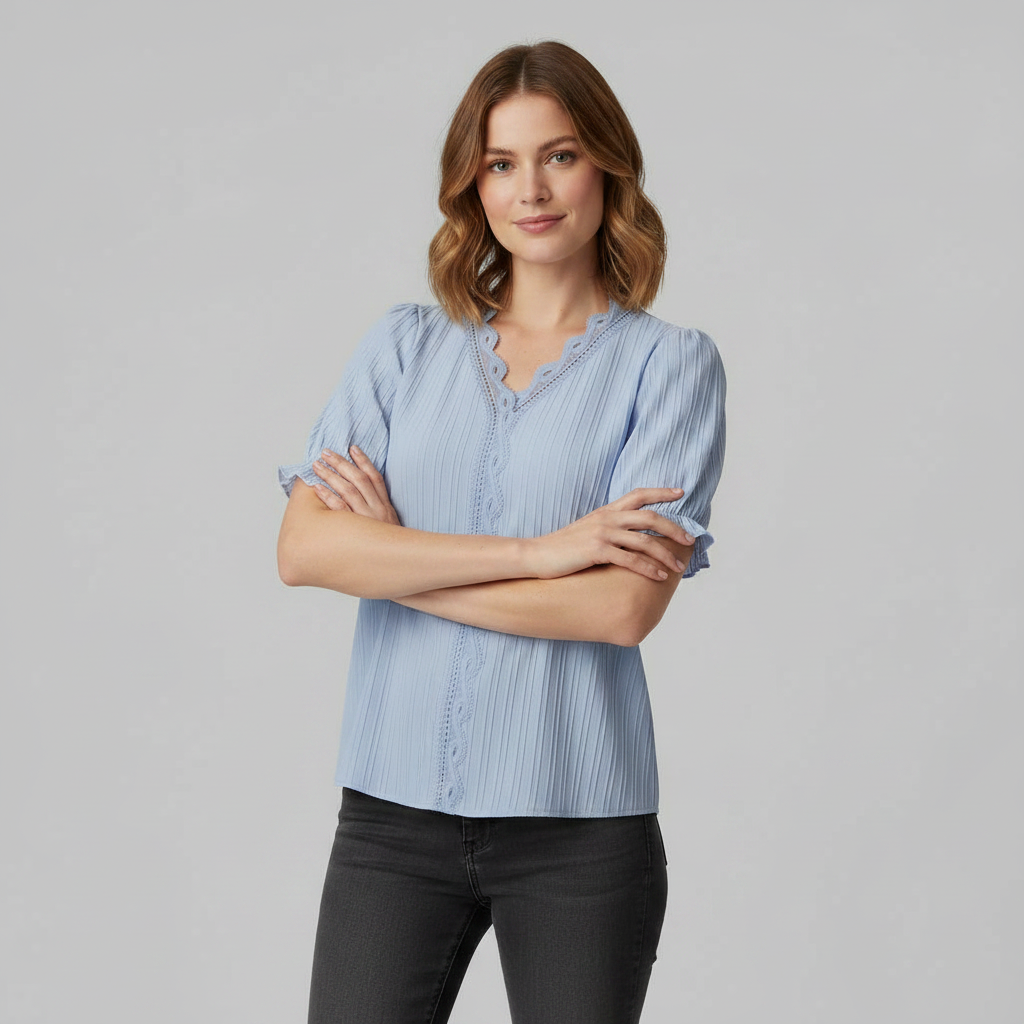 White Puff Sleeve Blouse | Elegant Summer Top for Women