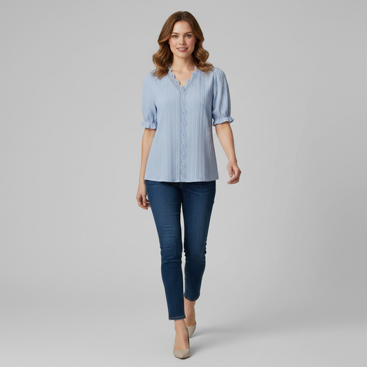 White Puff Sleeve Blouse | Elegant Summer Top for Women