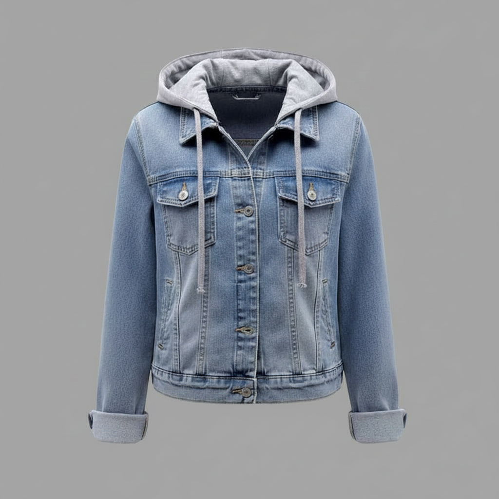 Denim Jacket with Removable Hood | Women's Jacket