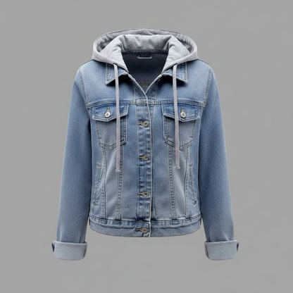 Denim Jacket with Removable Hood | Women's Jacket
