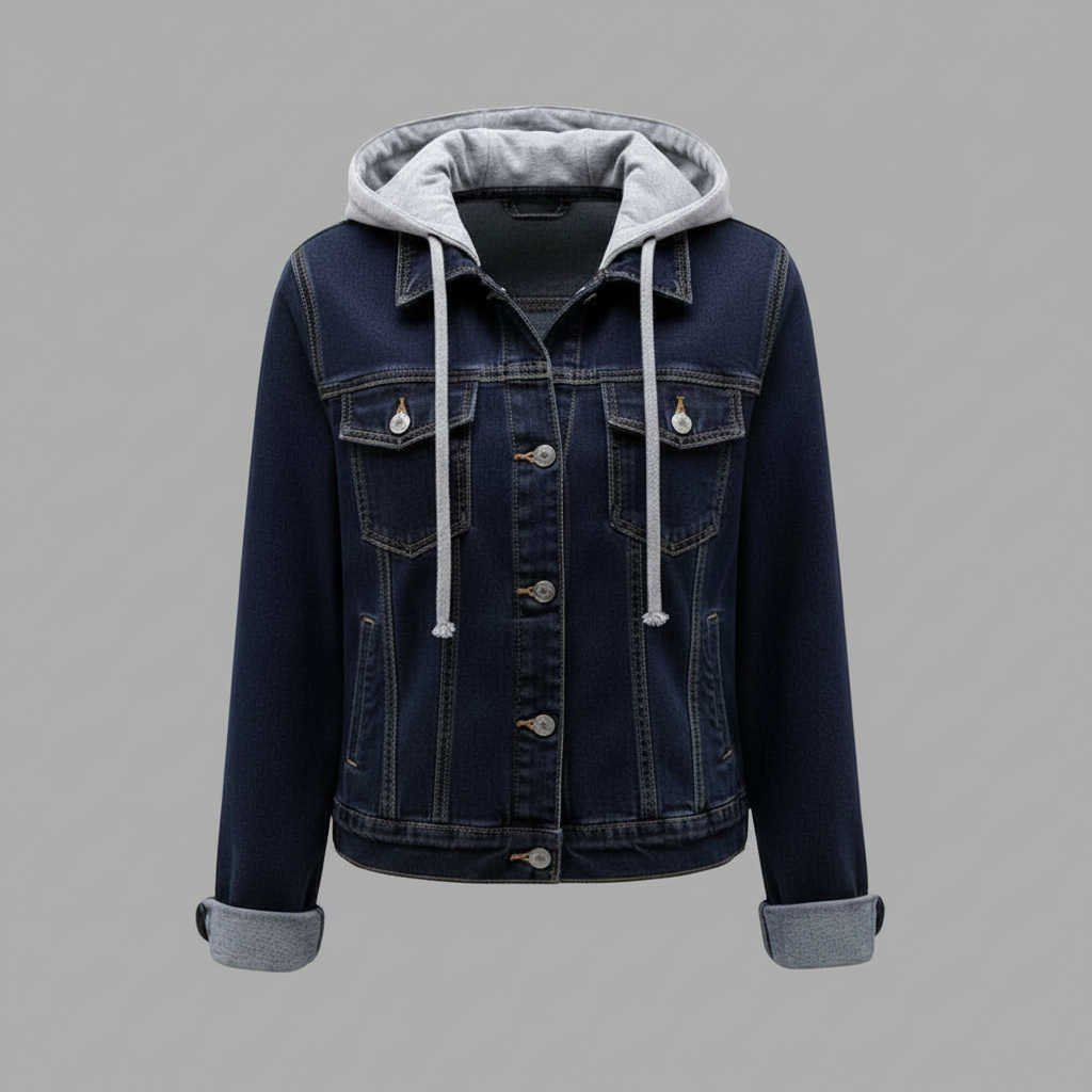 Denim Jacket with Removable Hood | Women's Jacket