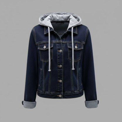 Denim Jacket with Removable Hood | Women's Jacket