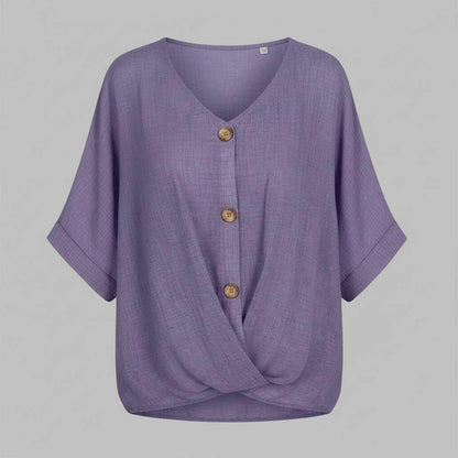 Elegant V-Neck Blouse | Women's Long Sleeve Top