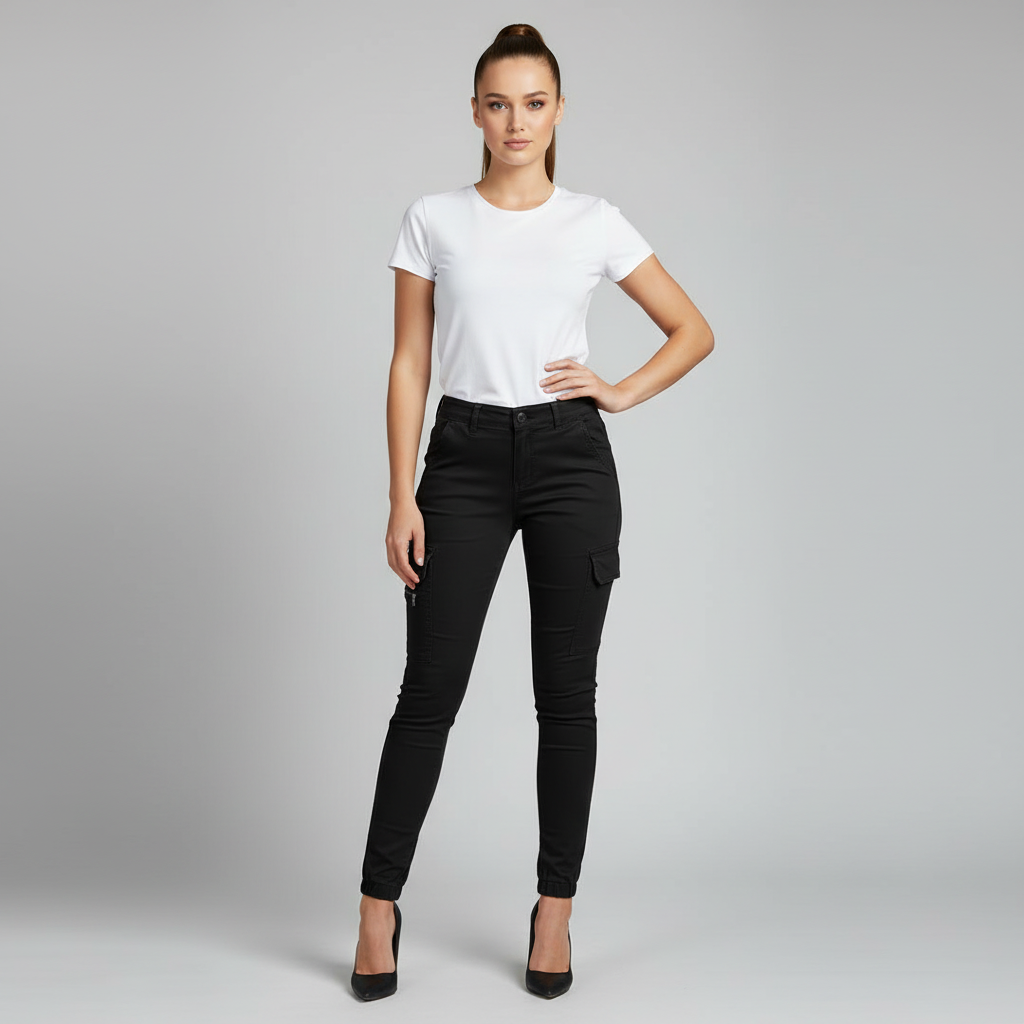 Urban Cargo Pants | Women's Black Trousers