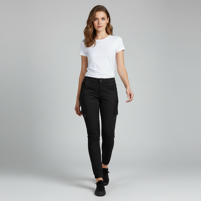 Urban Cargo Pants | Women's Black Trousers