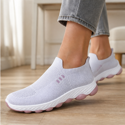 Aveline Women's Slip-On Breathable Mesh Walking Shoes - Lightweight Wide-Fit Trainers lifestyle