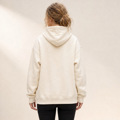 Highland Cow Hoodie | Cosy Fleece-Lined Sweatshirt for Women - Oversized Fit with Chest Print lifestyle