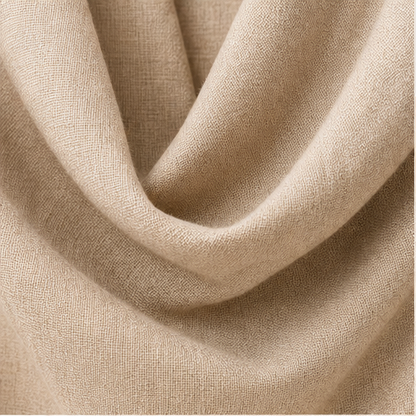 Beige Halter Neck Jumpsuit | Wide Leg Draped Style - Linen Blend Summer Playsuit detail