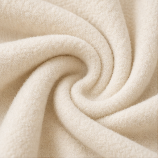 Cream Hooded Tunic Sweatshirt | Oversized Scalloped Trim Hoodie - Half-Button V-Neck with Side Pockets detail