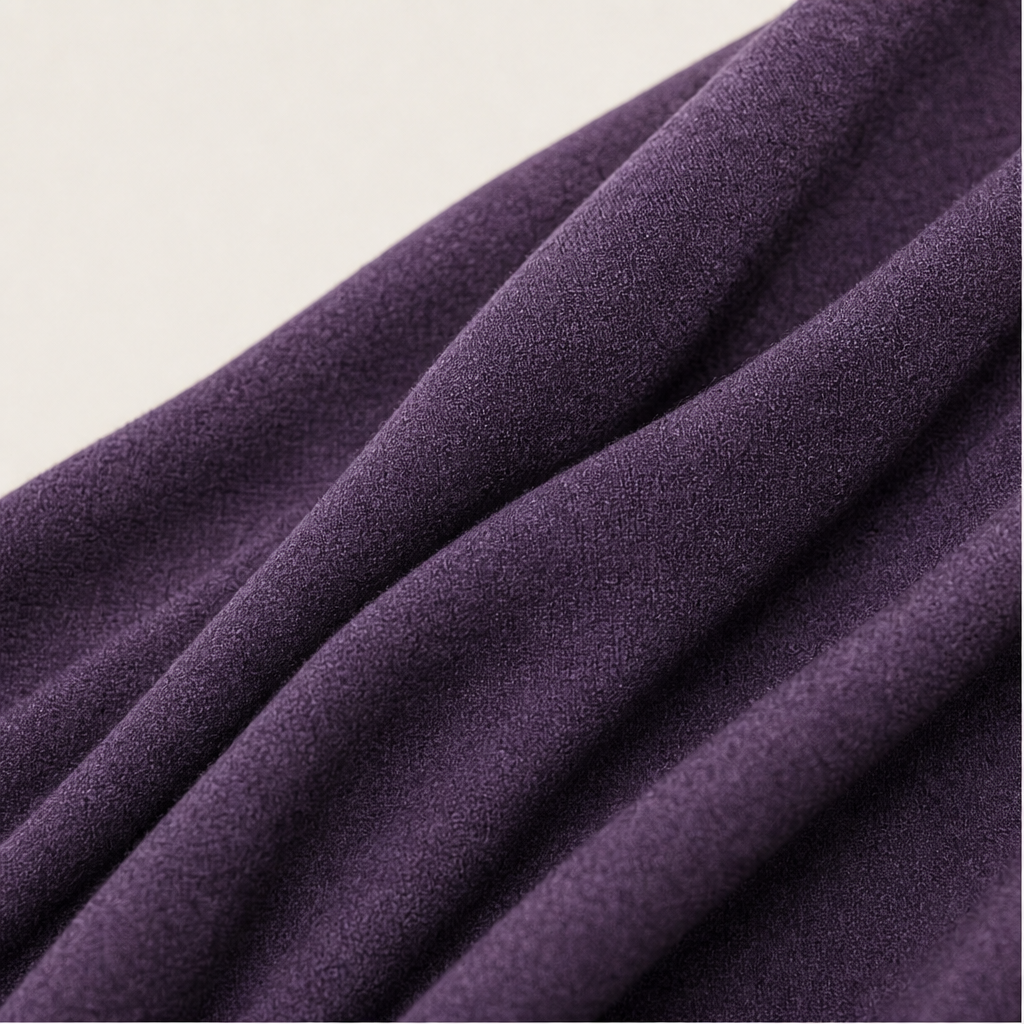 Purple Twist Front V-Neck Dress | Flutter Sleeve Midi with Hidden Pockets - Flowy Fit detail