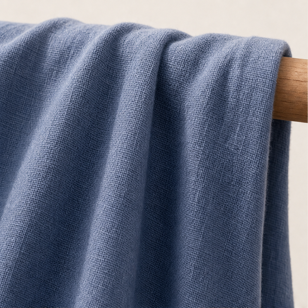 Chambray Blue Layered Tank Dress | Fake Two Piece Sleeveless Summer Dress - Loose Fit Cotton Linen detail