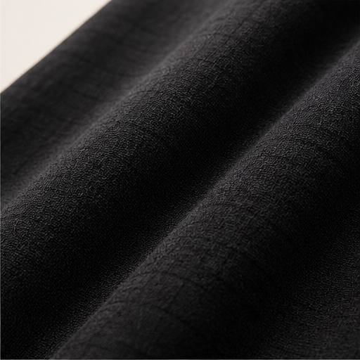 Black Loose Fit Midi Dress | Cotton Linen Tiered Hem Dress for Women - Round Neck A-Line detail