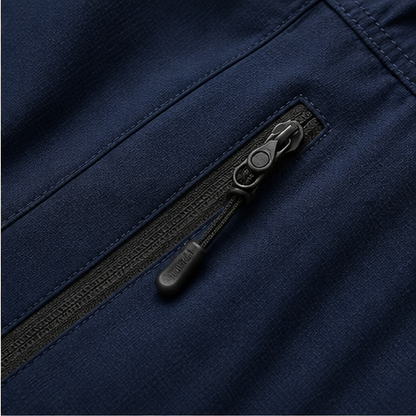 Navy Quick Dry Trekking Pants | Women's Hiking Joggers - Zip Pockets, Elastic Waist detail